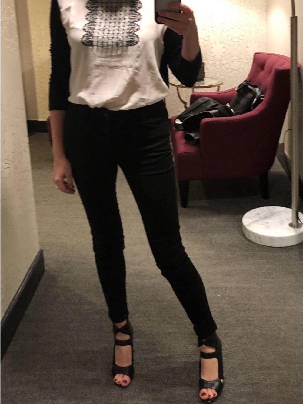 Zara Black Denim Skinny Jeans